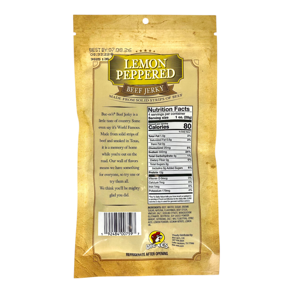 Lemon Peppered Beef Jerky TrueTexasMerch