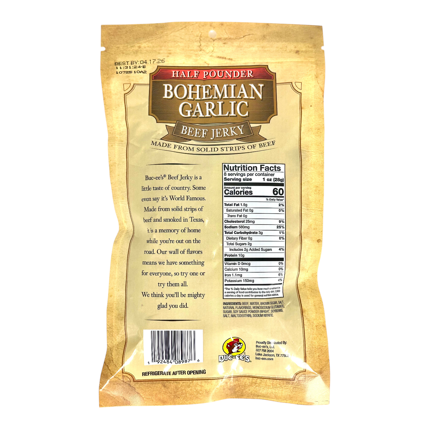Bohemian Garlic Beef Jerky TrueTexasMerch