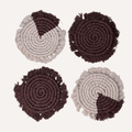 Handmade Macrame Coasters | Set of 4 Boho Drink Mats Tilley + Me