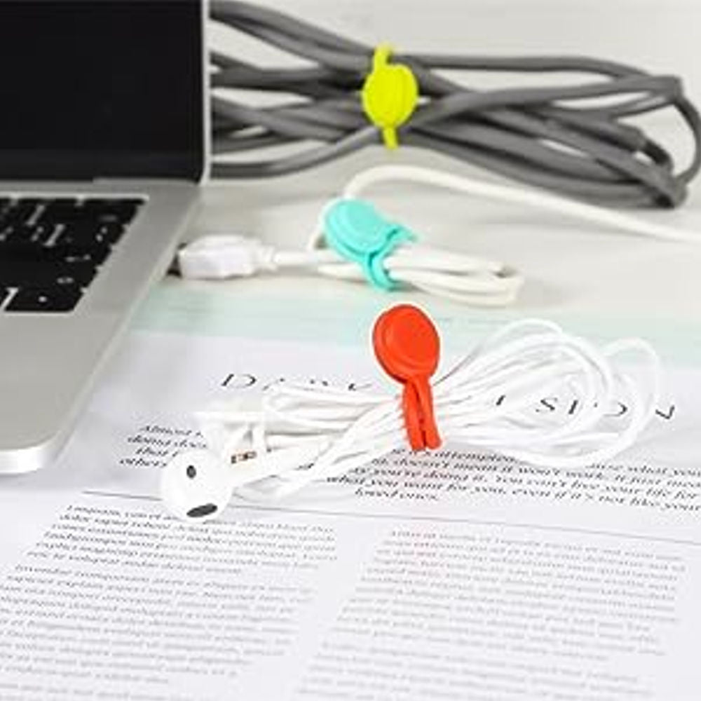 Reusable Silicone Magnetic Cable Ties for Organizing Home and Office Spaces Tilley + Me
