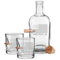 'Merica Decanter and Two Rocks Glasses BenShot