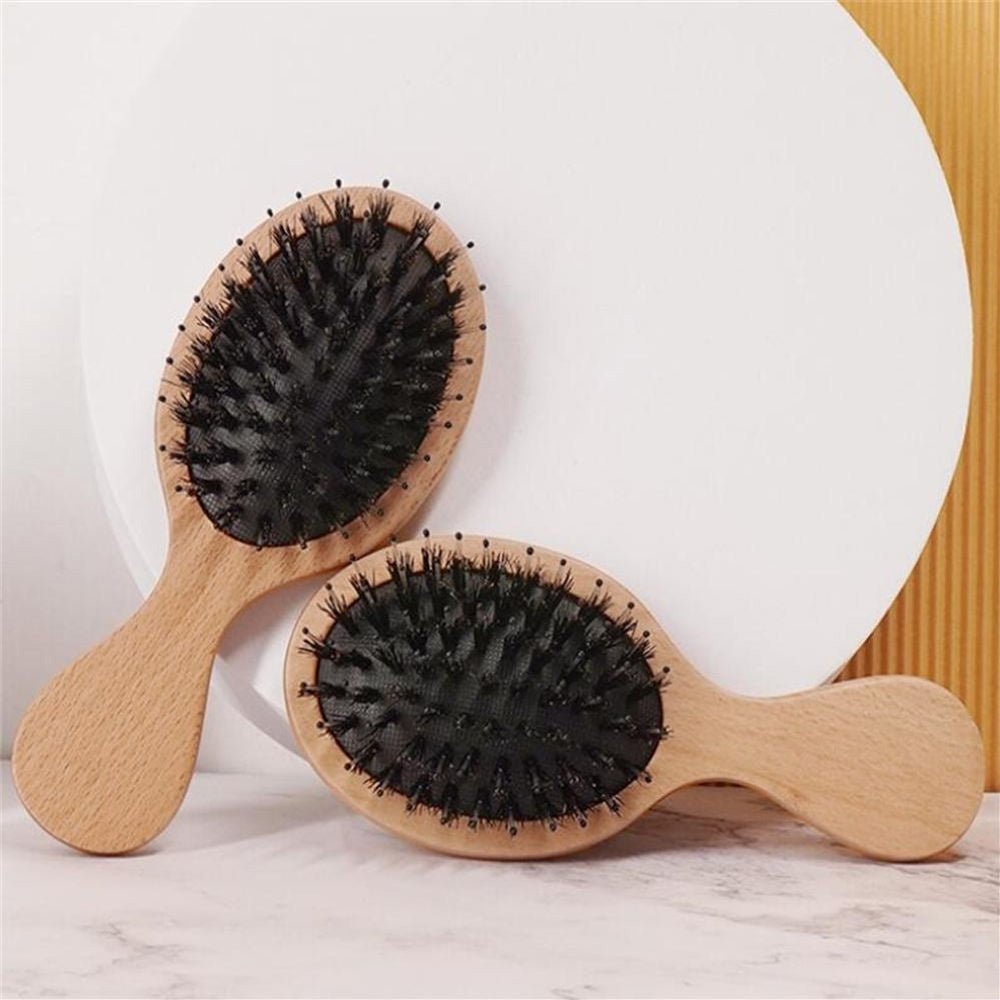 Mini Detangle Bamboo Travel Hairbrush – Compact & Gentle on Hair Tilley + Me
