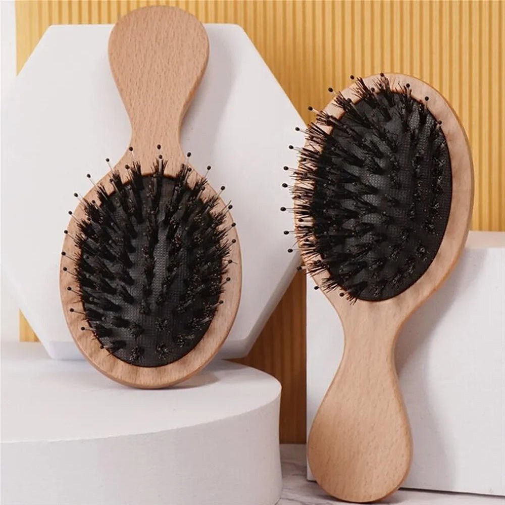 Mini Detangle Bamboo Travel Hairbrush – Compact & Gentle on Hair Tilley + Me