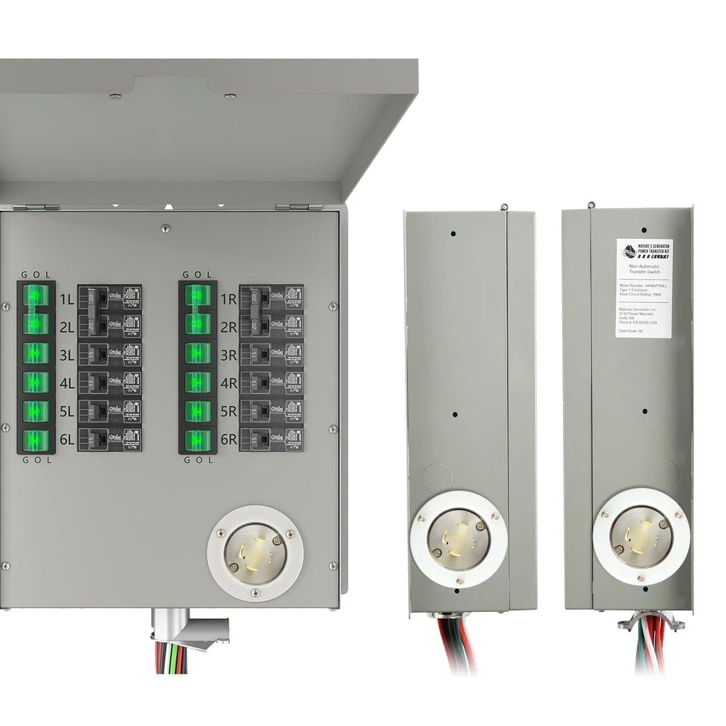 Nature's Generator 12-Circuit 120/240V 30A Non-Automatic Power Transfer Switch Nature's Generator