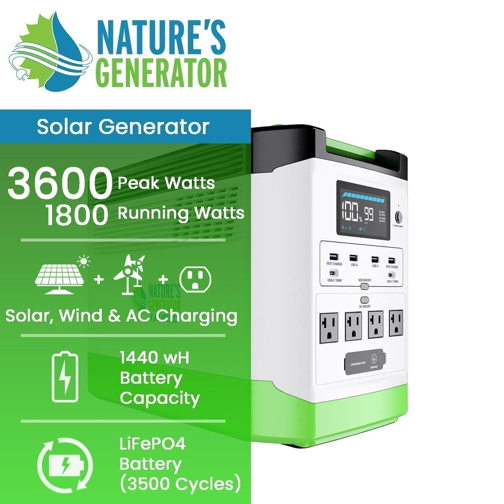Nature's Generator Lithium 1800 Power Station Nature's Generator