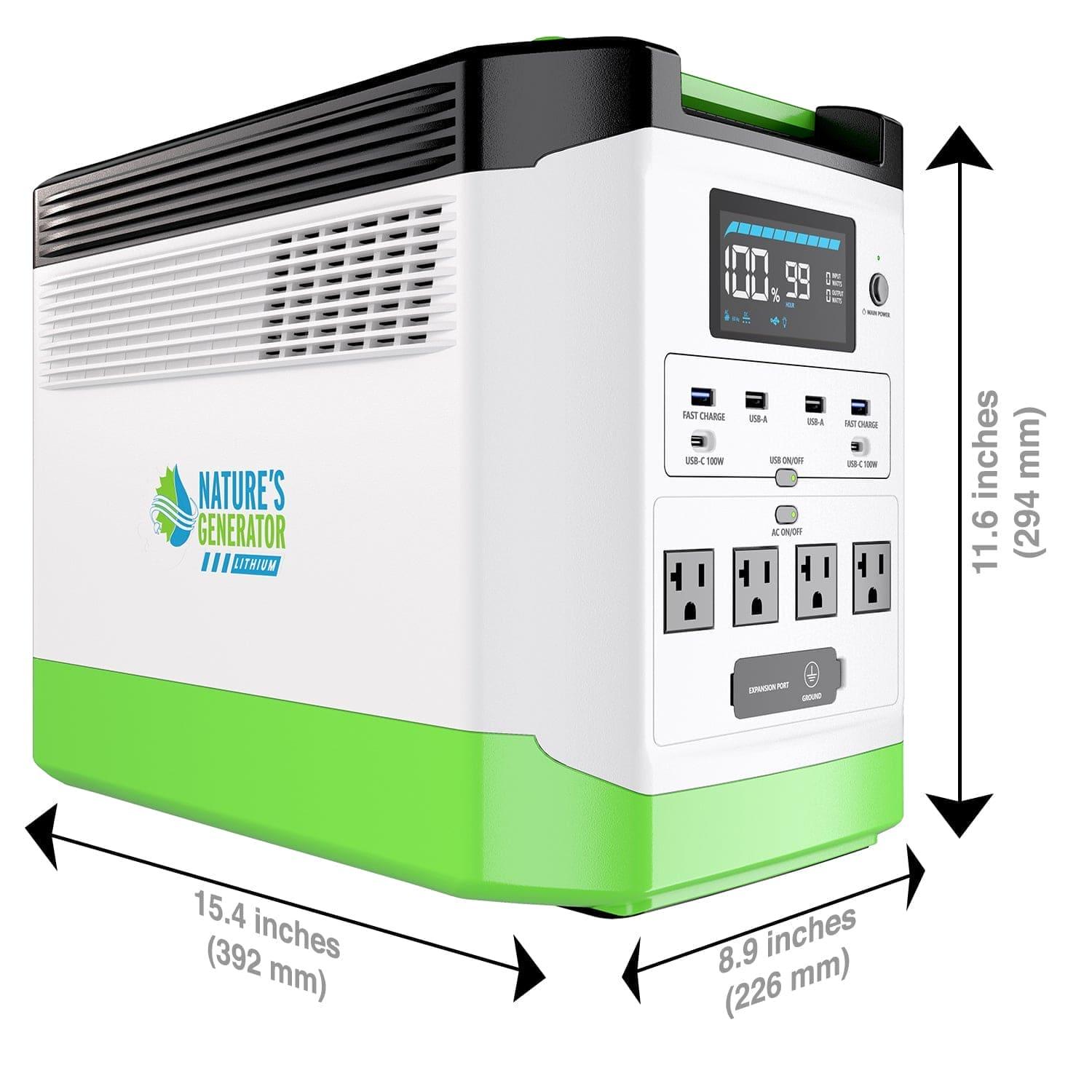 Nature's Generator Lithium 1800 Solar Generator Nature's Generator