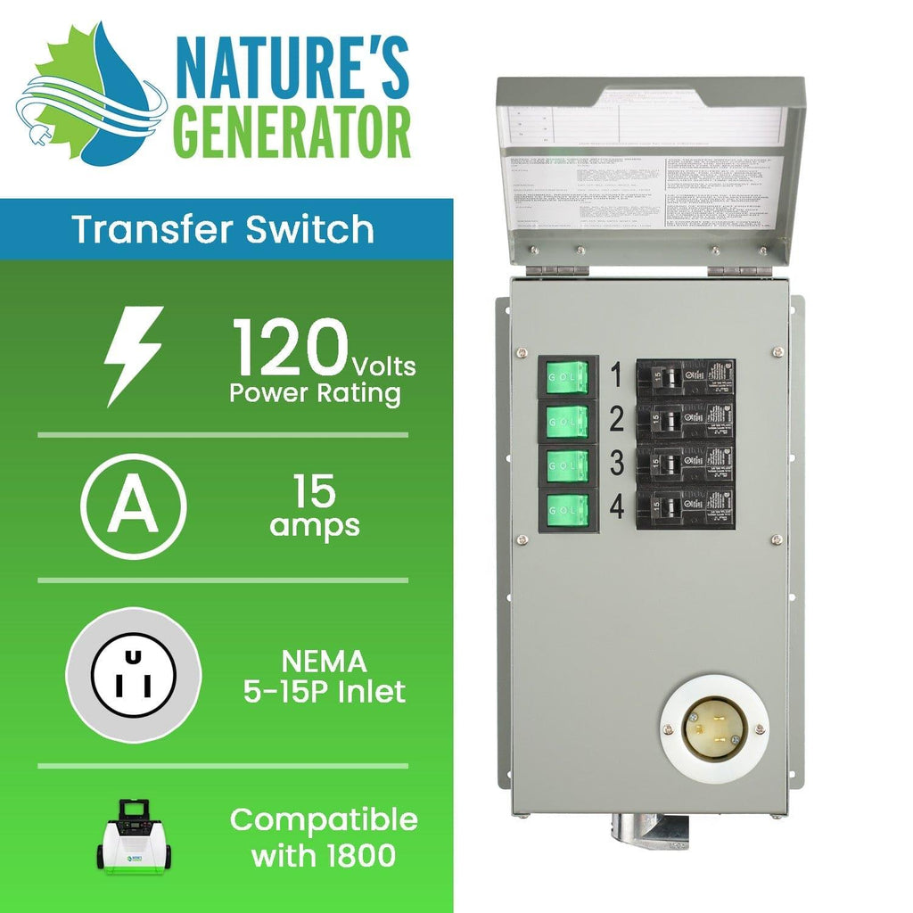 Nature's Generator 120V 15A 4-Circuit Manual Transfer Switch Nature's Generator