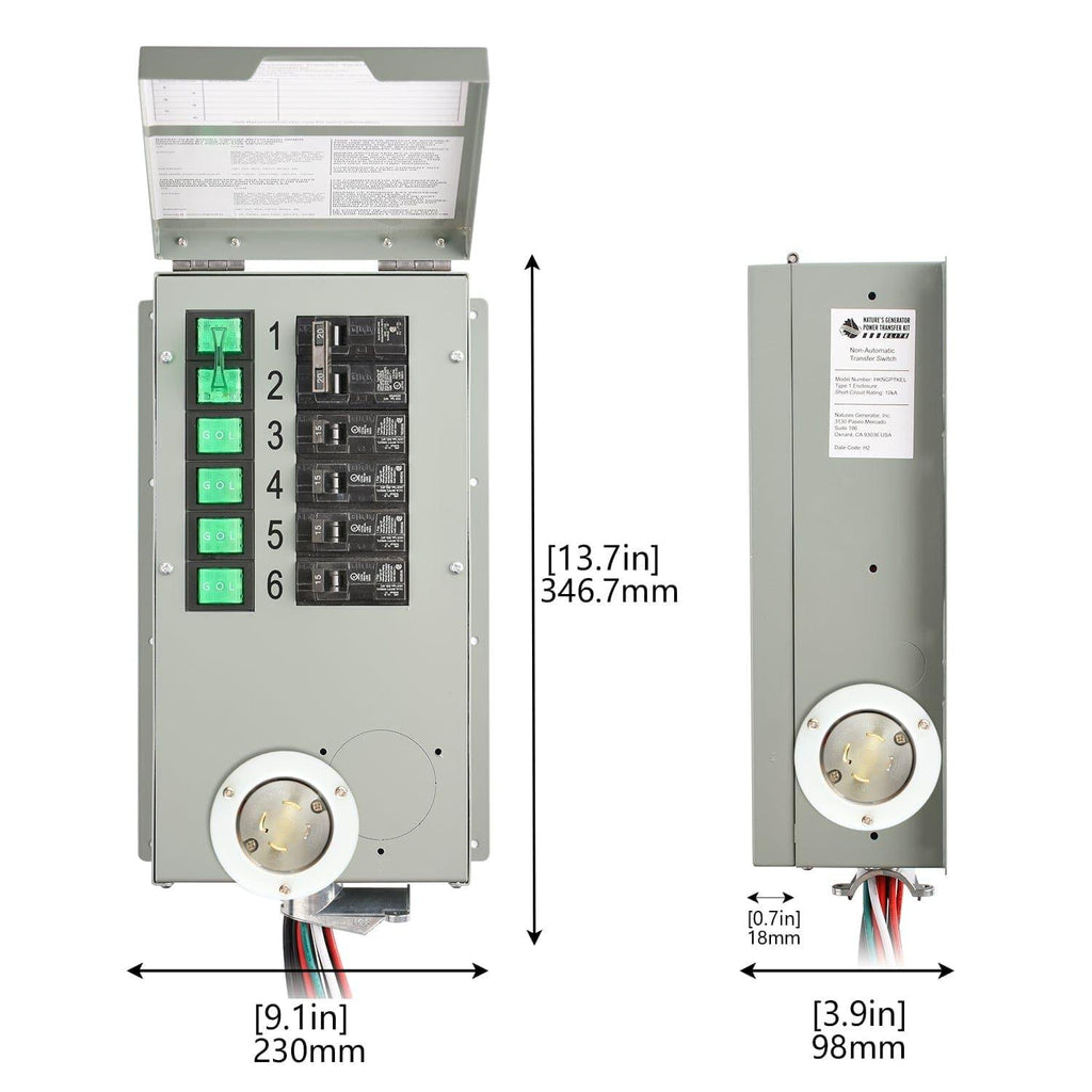 Nature’s Generator Powerhouse with Solar Panel and Transfer Switch Nature's Generator