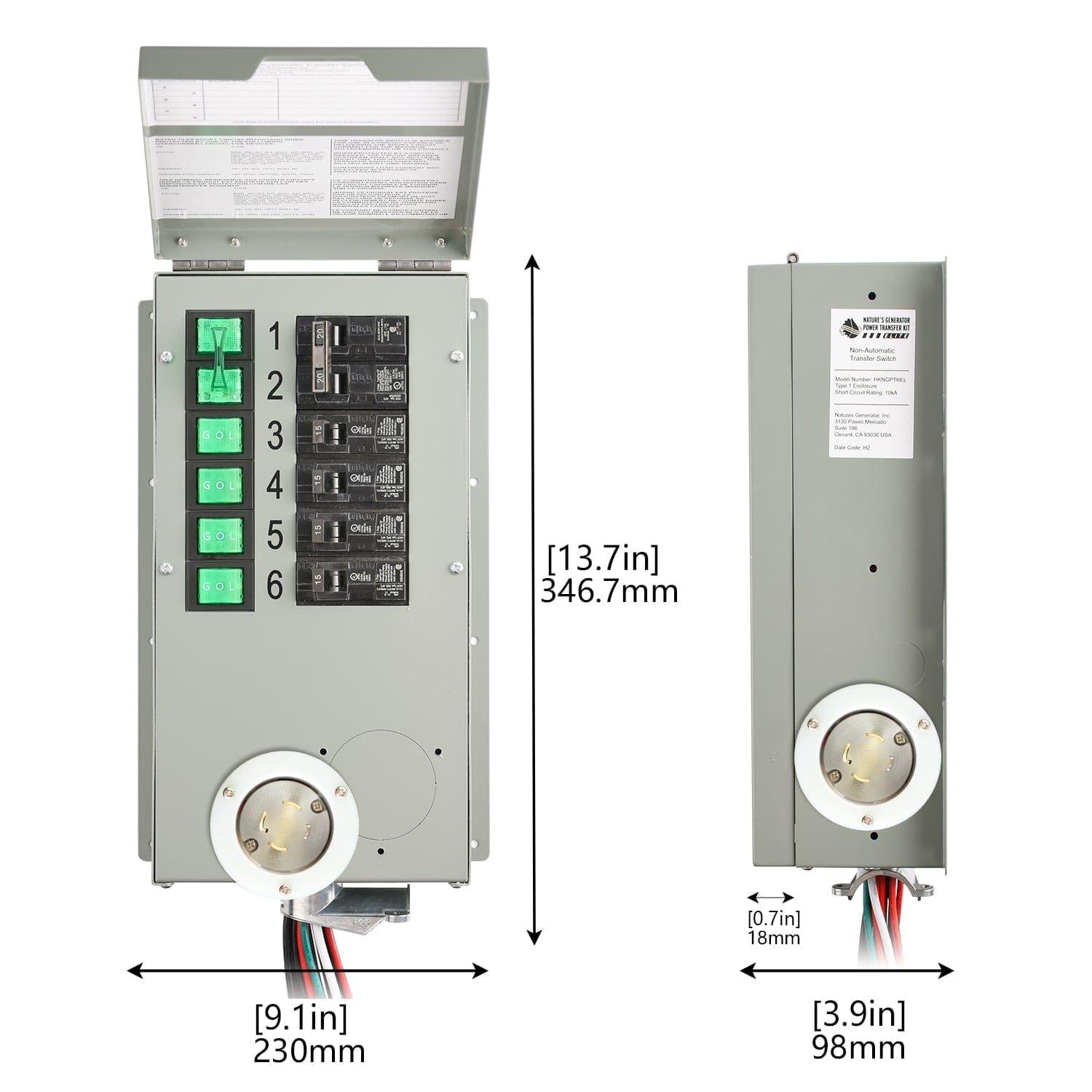 Nature’s Generator Powerhouse with Solar Panel and Transfer Switch Nature's Generator