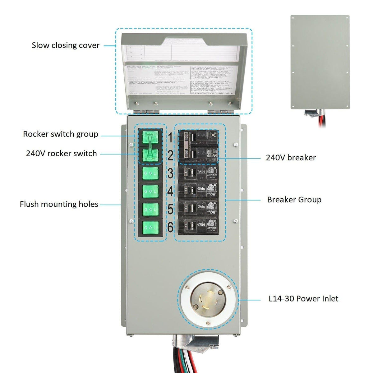 Nature’s Generator Powerhouse with Solar Panel and Transfer Switch Nature's Generator