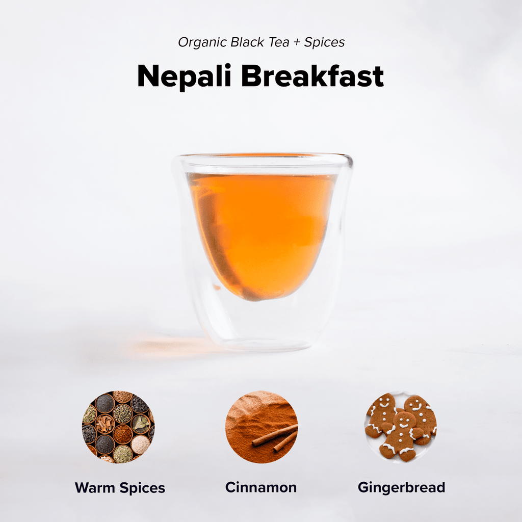 Nepali Breakfast (Classic Chai) - 15 Pyramid Tea Bags Nepal Tea