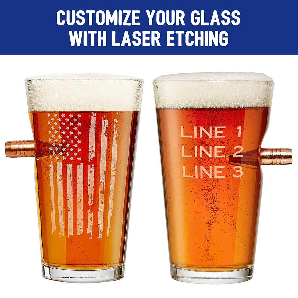 Patriotic Pint Glass - 16oz BenShot