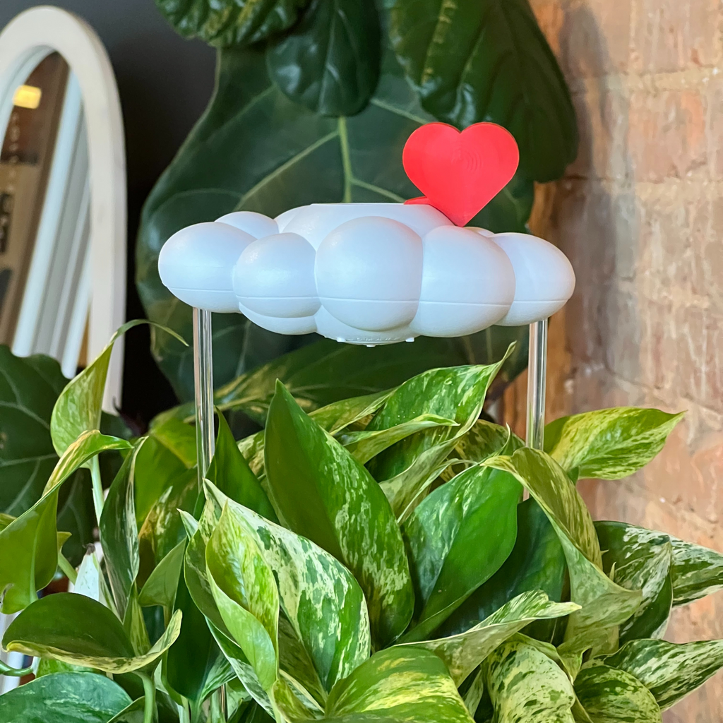 Original Dripping Rain Cloud with Red Heart Charm The Cloud Makers