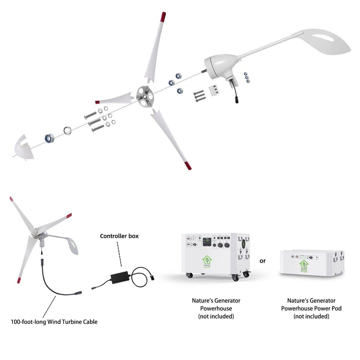 Refurbished - Nature's Generator Powerhouse Wind Turbine Nature's Generator