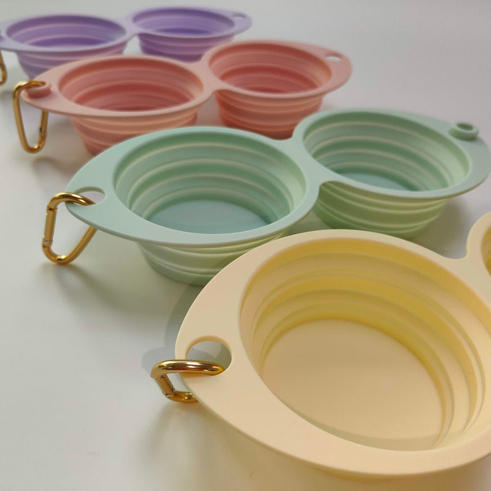 Collapsible Double Pet Bowl – Lightweight & Portable for Travel Tilley + Me