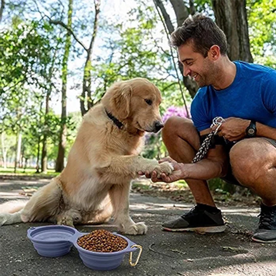 Collapsible Double Pet Bowl – Lightweight & Portable for Travel Tilley + Me