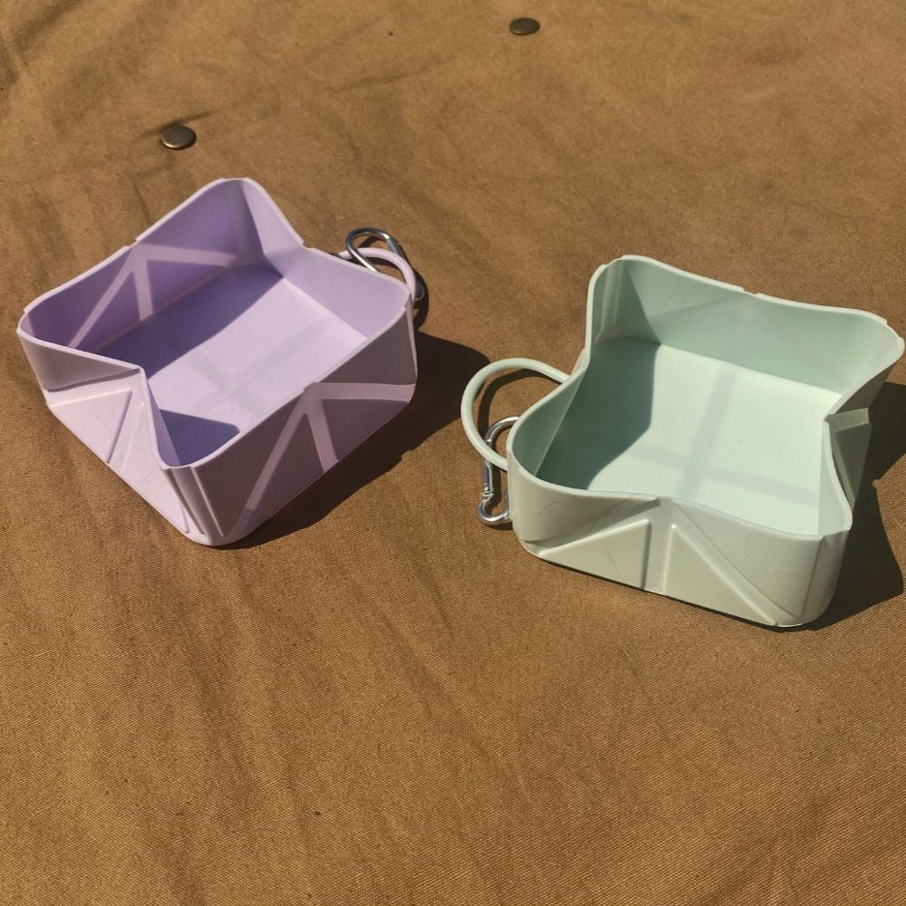 Compact Foldable Pet Food & Water Bowl – Ideal for Travel Tilley + Me