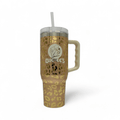 Insulated Tumbler Gold Leopard - 40oz TrueTexasMerch