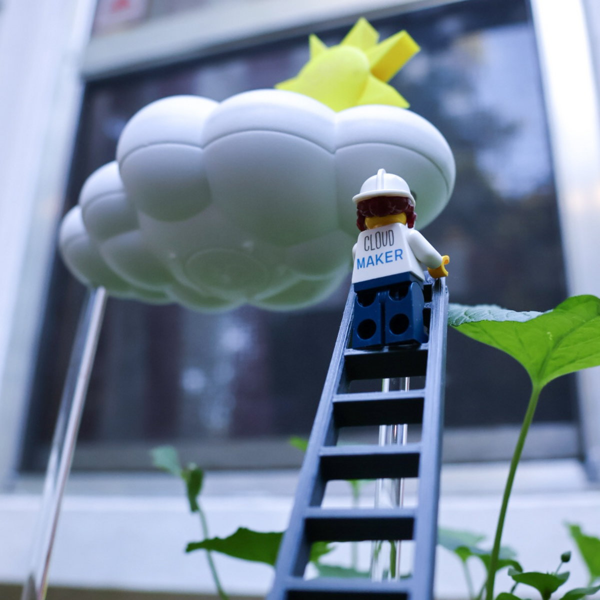 Original Dripping Rain Cloud with Ladder Charm The Cloud Makers