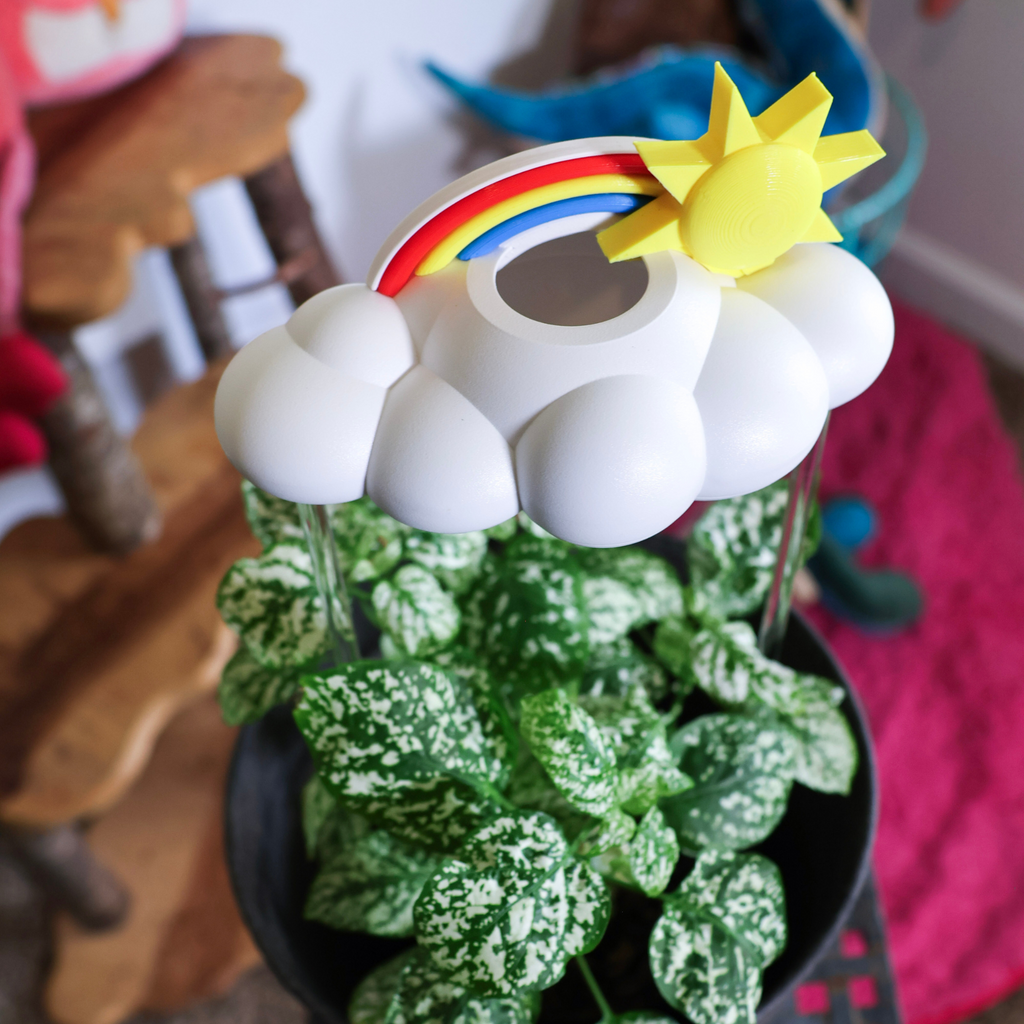 Original Dripping Rain Cloud with Sun and Rainbow Charms The Cloud Makers
